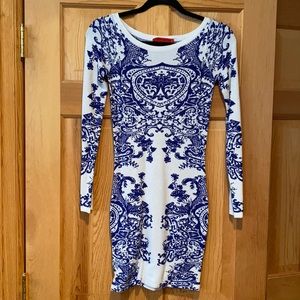 Form-fitting dress for cooler weather